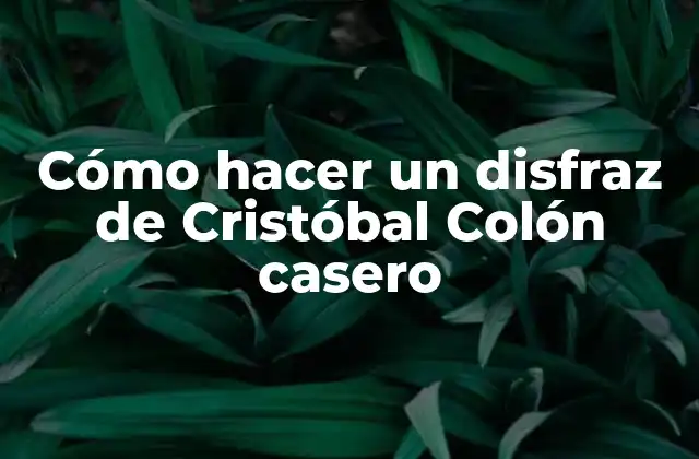 Cómo Hacer un Disfraz de Cristóbal Colón Casero