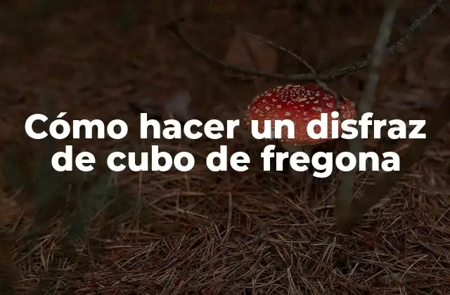 Cómo Hacer un Disfraz de Cubo de Fregona