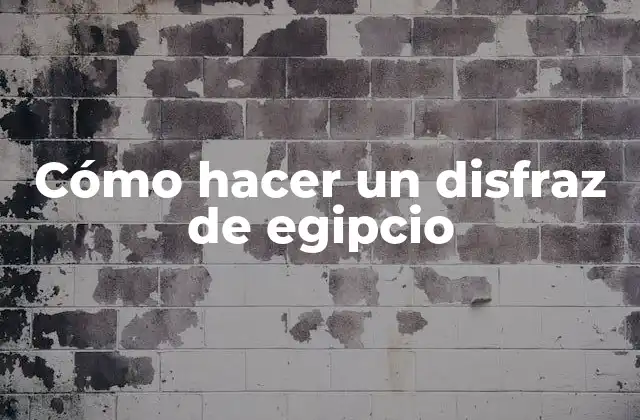 Cómo Hacer un Disfraz de Egipcio