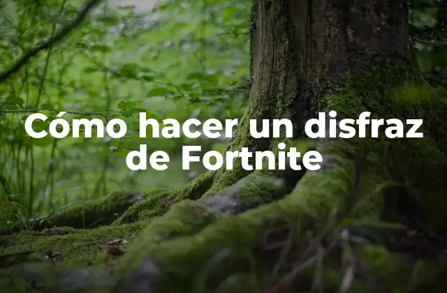 Cómo Hacer un Disfraz de Fortnite