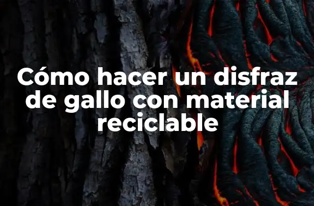 Cómo hacer un disfraz de gallo con material reciclable