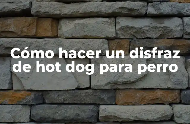 Cómo Hacer un Disfraz de Hot Dog para Perro