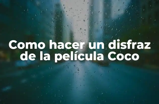 Como Hacer un Disfraz de la Película Coco