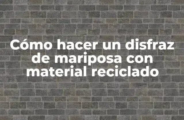 Cómo Hacer un Disfraz de Mariposa con Material Reciclado