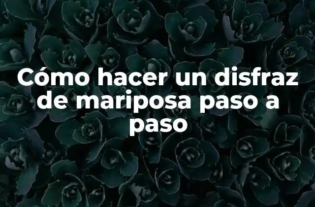 Cómo Hacer un Disfraz de Mariposa Paso a Paso