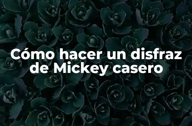 Cómo Hacer un Disfraz de Mickey Casero