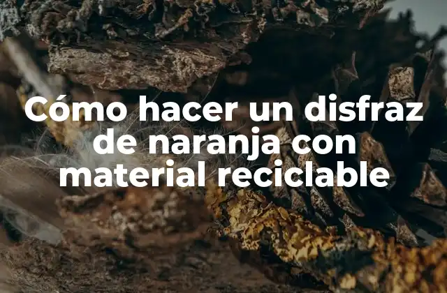 ¿Qué es un disfraz de naranja con material reciclable?