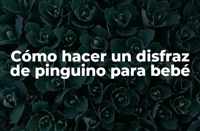 Cómo Hacer un Disfraz de Pinguino para Bebé