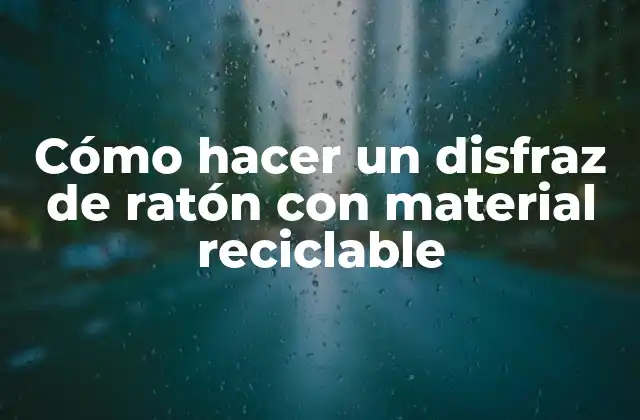 Cómo Hacer un Disfraz de Ratón con Material Reciclable