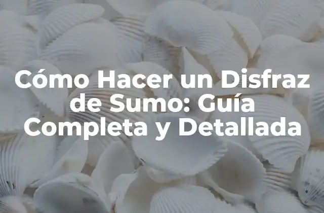 Cómo Hacer un Disfraz de Sumo: Guía Completa y Detallada 2 ¿Qué es un Disfraz de Sumo?