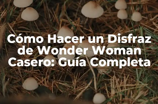 Cómo Hacer un Disfraz de Wonder Woman Casero: Guía Completa