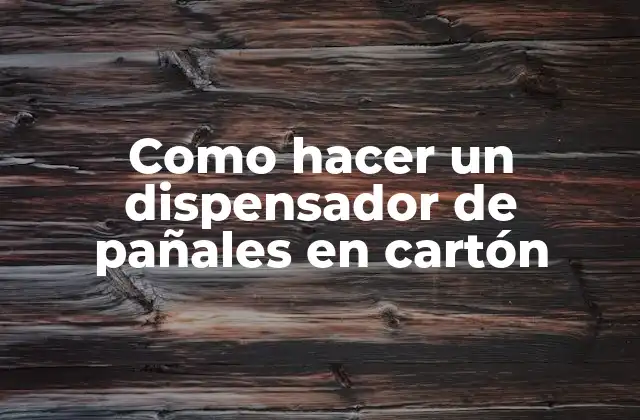 Como Hacer un Dispensador de Pañales en Cartón