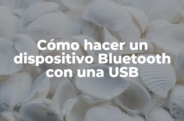 Cómo Hacer un Dispositivo Bluetooth con una Usb