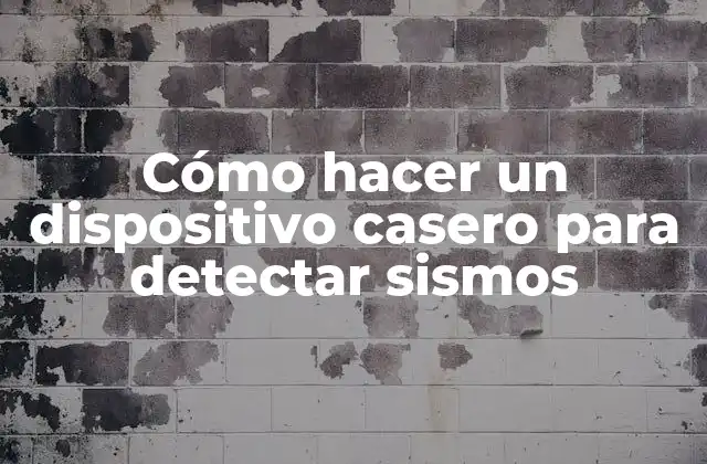 Cómo Hacer un Dispositivo Casero para Detectar Sismos