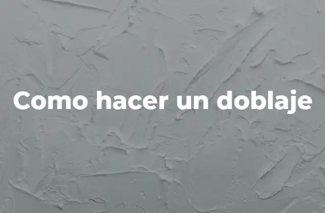 Como Hacer un Doblaje