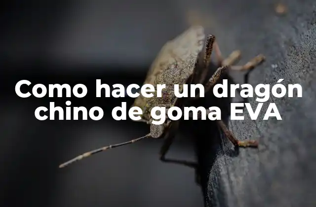 Como Hacer un Dragón Chino de Goma Eva