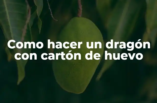 Como Hacer un Dragón con Cartón de Huevo