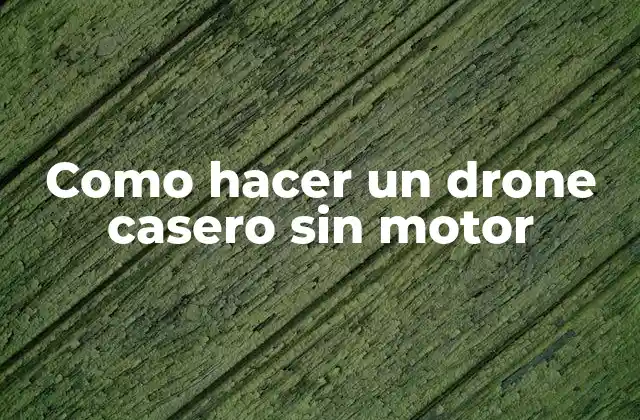 Como Hacer un Drone Casero sin Motor