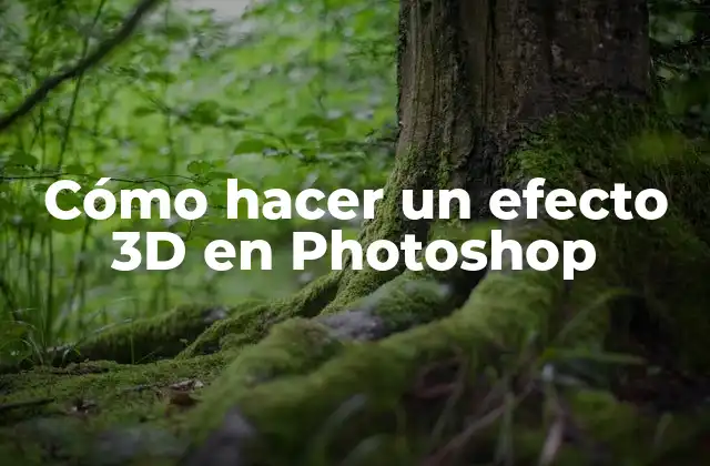 Cómo Hacer un Efecto 3d en Photoshop