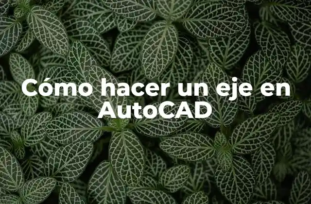 Cómo Hacer un Eje en Autocad