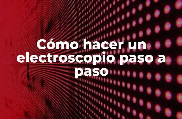 Cómo Hacer un Electroscopio Paso a Paso