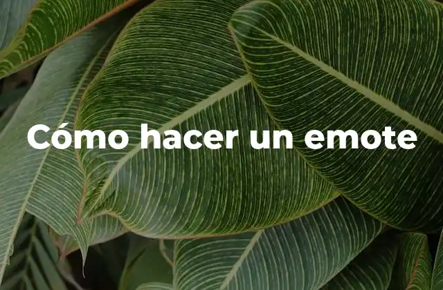 Cómo Hacer un Emote