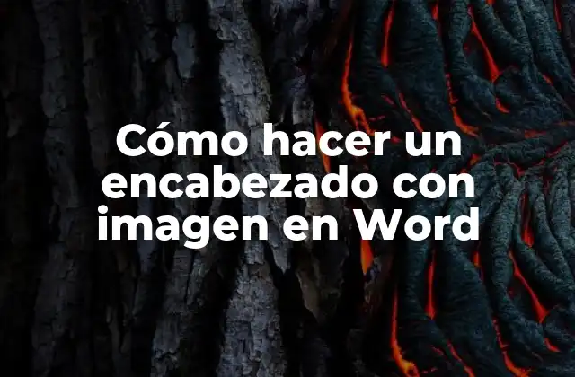 Cómo Hacer un Encabezado con Imagen en Word