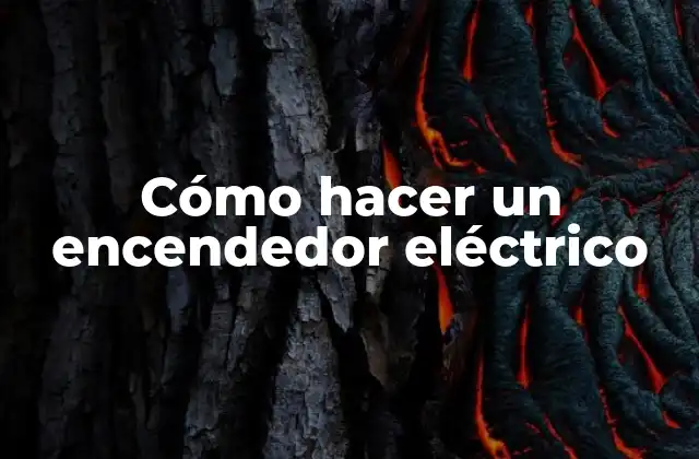 Cómo Hacer un Encendedor Eléctrico