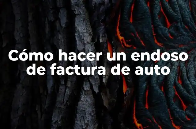 Cómo Hacer un Endoso de Factura de Auto