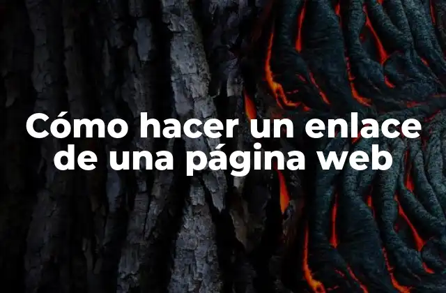 Cómo hacer un enlace de una página web