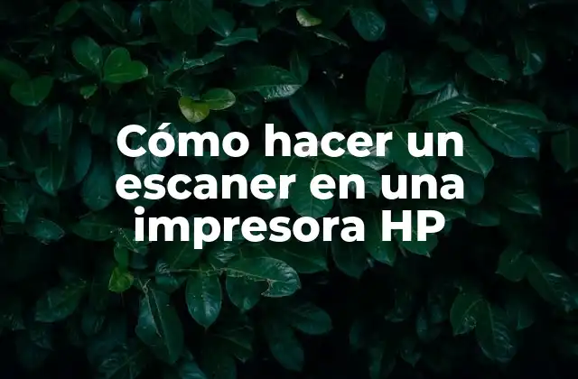 Cómo Hacer un Escaner en una Impresora Hp