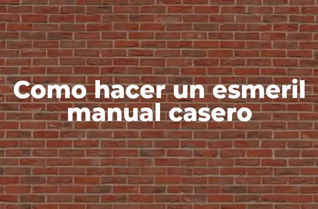 Como Hacer un Esmeril Manual Casero
