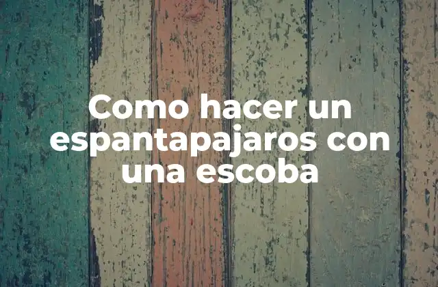 Como Hacer un Espantapajaros con una Escoba