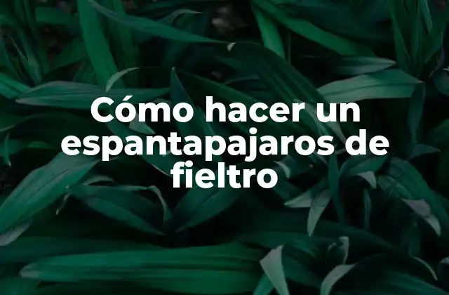 Cómo Hacer un Espantapajaros de Fieltro