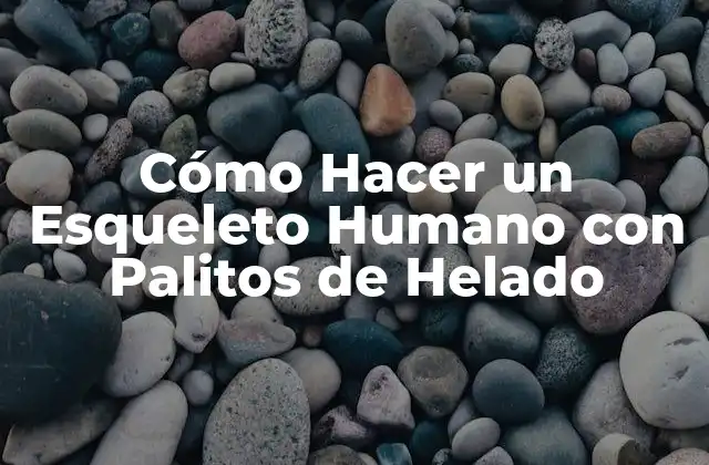 Cómo Hacer un Esqueleto Humano con Palitos de Helado