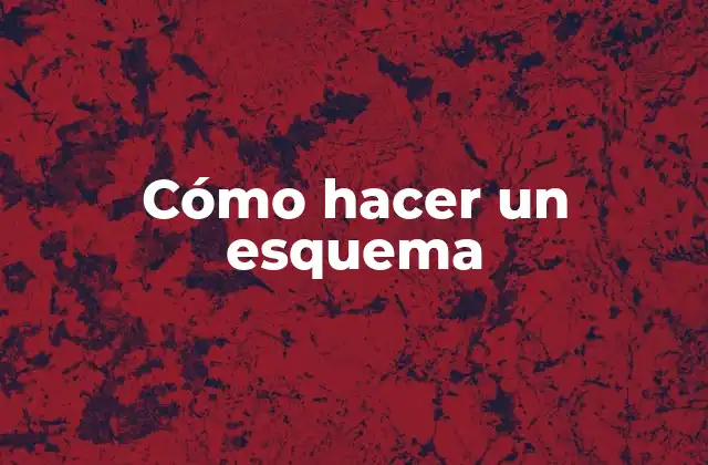 Cómo hacer un esquema