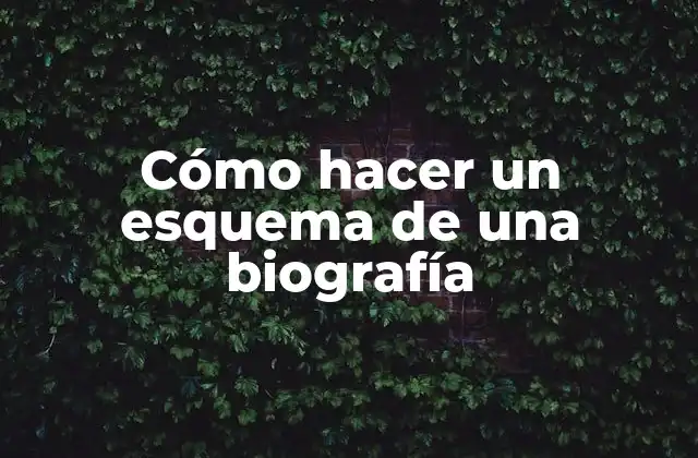 Cómo Hacer un Esquema de una Biografía