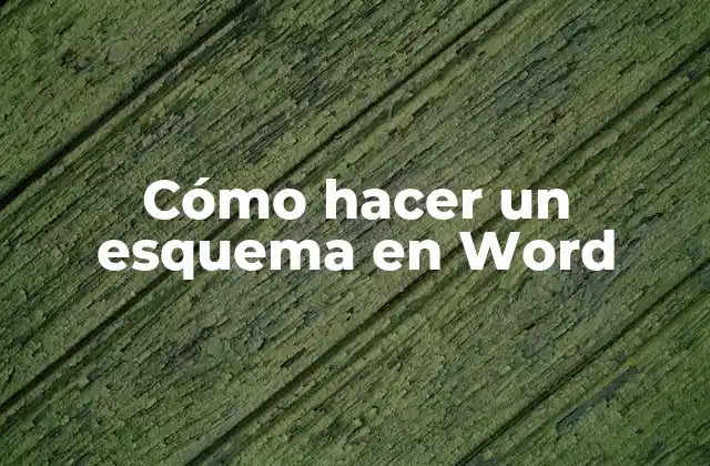 Cómo Hacer un Esquema en Word