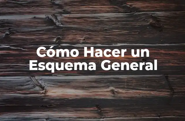 Cómo Hacer un Esquema General