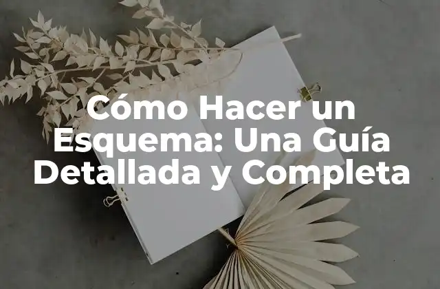 Cómo Hacer un Esquema: una Guía Detallada y Completa