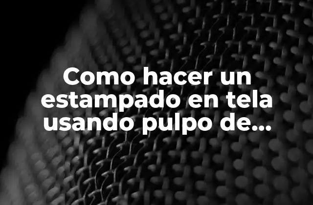 Como Hacer un Estampado en Tela Usando Pulpo de Serigrafía