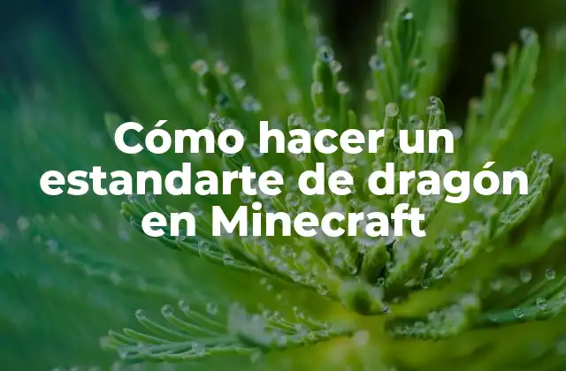 Cómo Hacer un Estandarte de Dragón en Minecraft