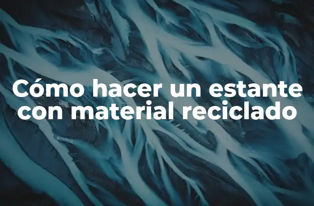 Cómo hacer un estante con material reciclado