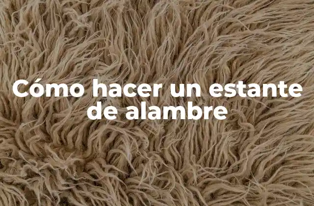 Cómo Hacer un Estante de Alambre