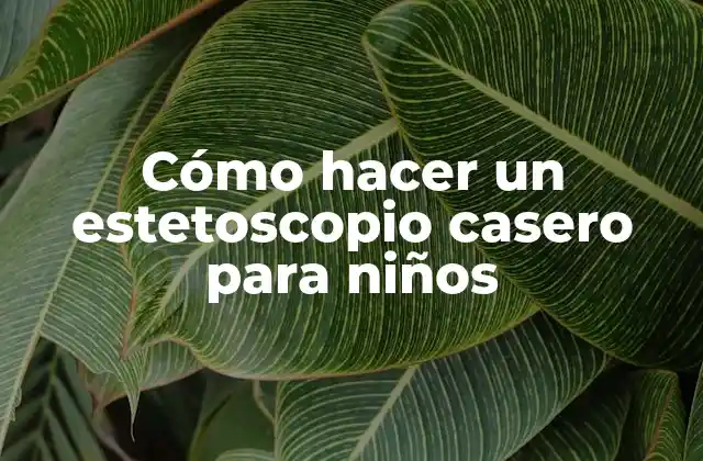 Cómo Hacer un Estetoscopio Casero para Niños