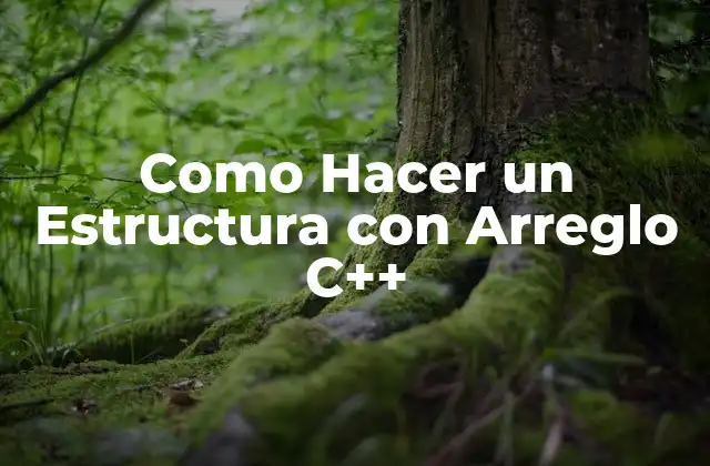 Como Hacer un Estructura con Arreglo C++