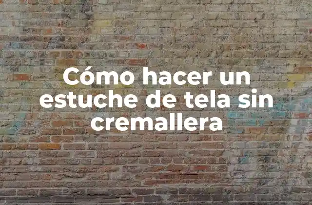 Cómo Hacer un Estuche de Tela sin Cremallera