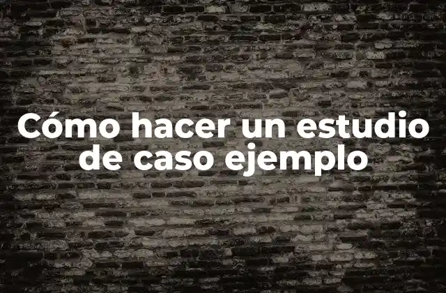 Cómo Hacer un Estudio de Caso Ejemplo 2 ¿Qué es un estudio de caso ejemplo?