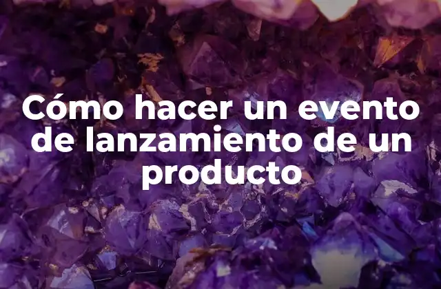 Cómo Hacer un Evento de Lanzamiento de un Producto