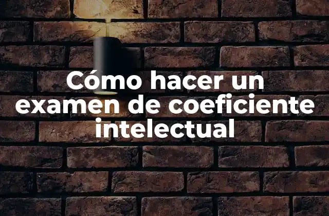 ¿Qué es un examen de coeficiente intelectual?
